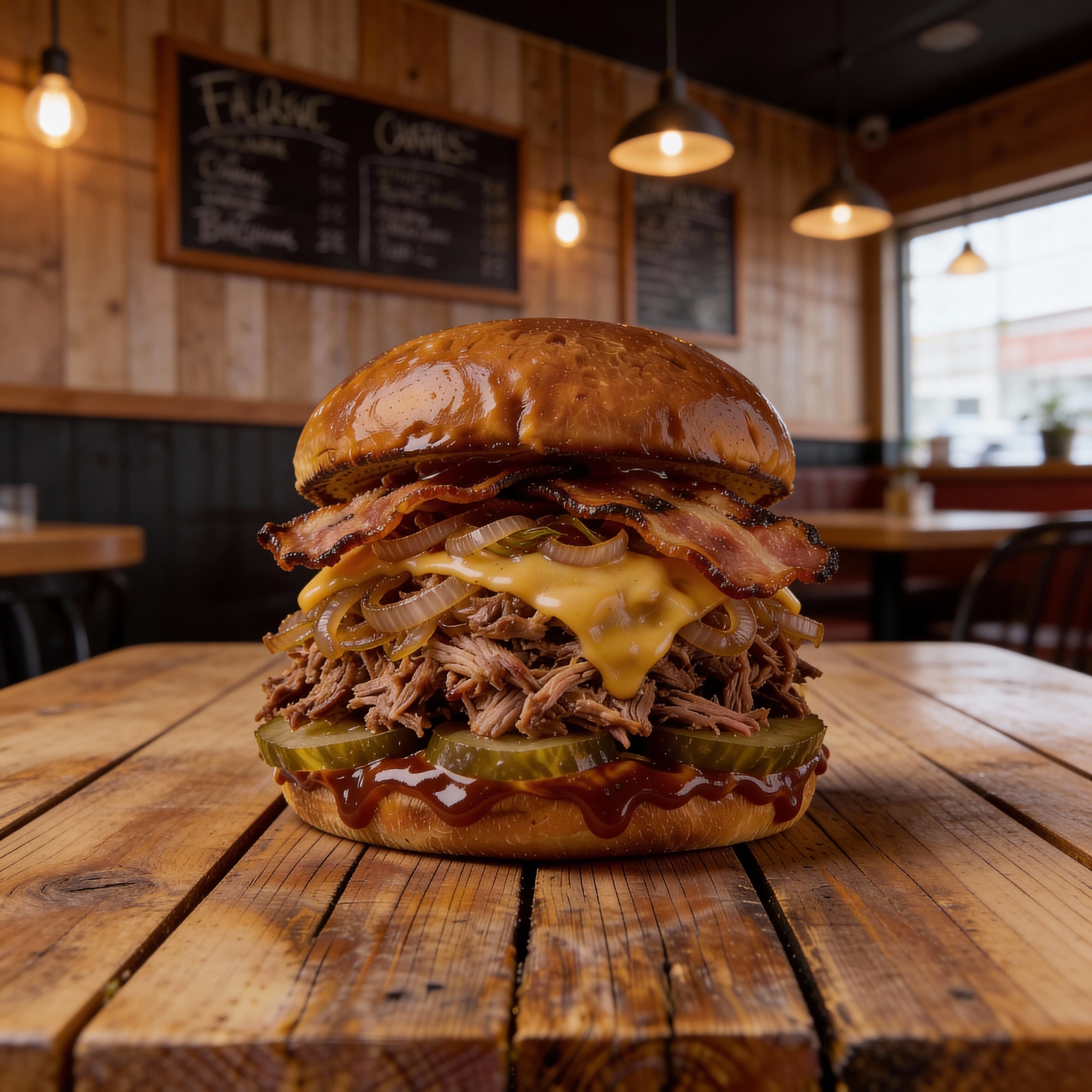Tépett Húsos Burger
